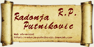 Radonja Putniković vizit kartica
